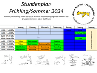 Stundenplan Frühling / Sommer 2024